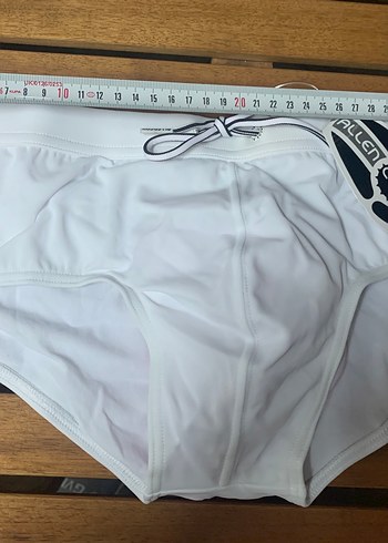 Beyaz Erkek Slim Fit Mayo yarım şort - Görsel 2