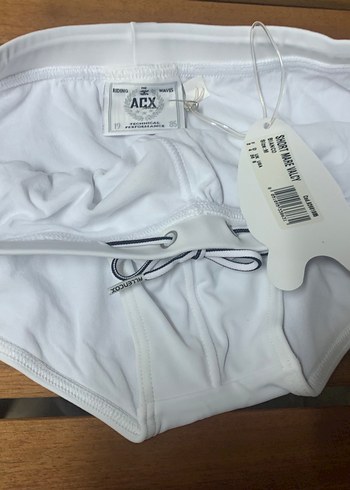 Beyaz Erkek Slim Fit Mayo yarım şort - Görsel 3