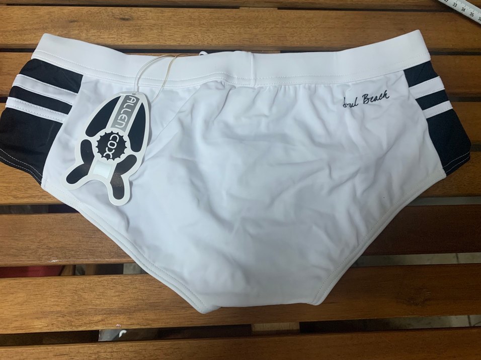 Beyaz Erkek Slim Fit Mayo yarım şort - Görsel 4