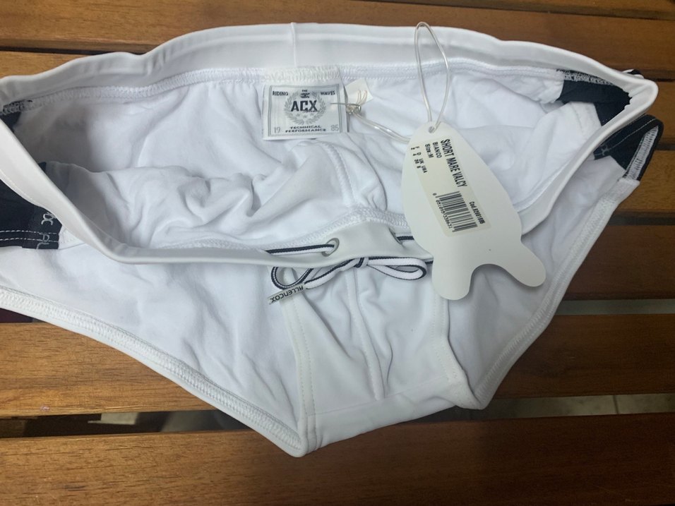 Beyaz Erkek Slim Fit Mayo yarım şort - Görsel 3