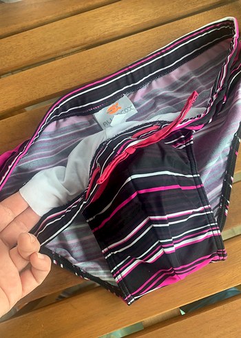 Pembe Siyah Çizgili Erkek Mayo - Görsel 5