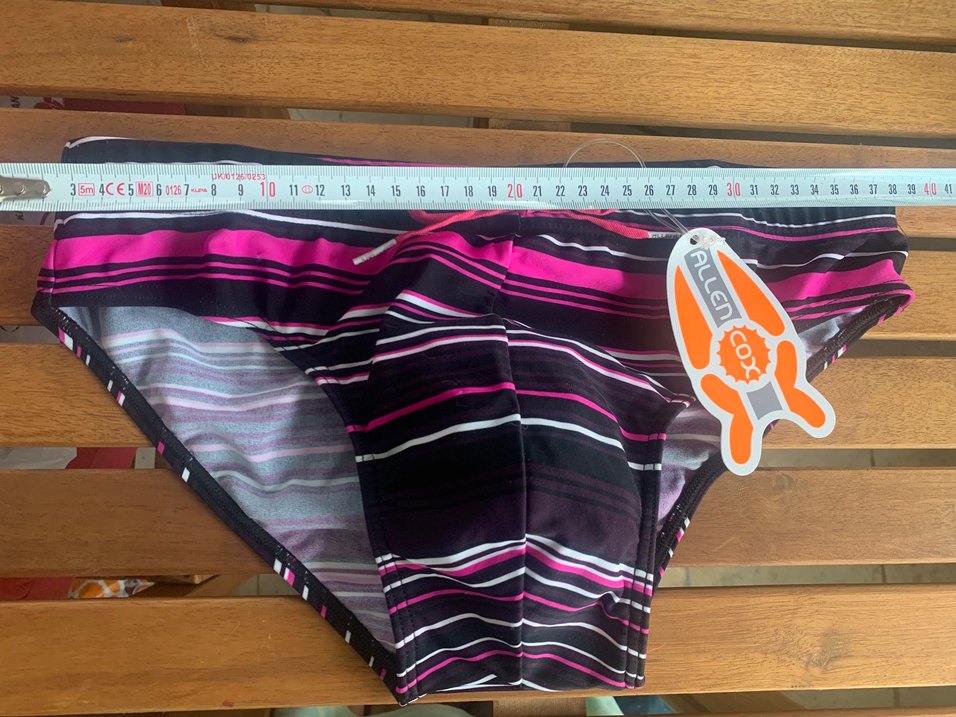 Pembe Siyah Çizgili Erkek Mayo - Görsel 2