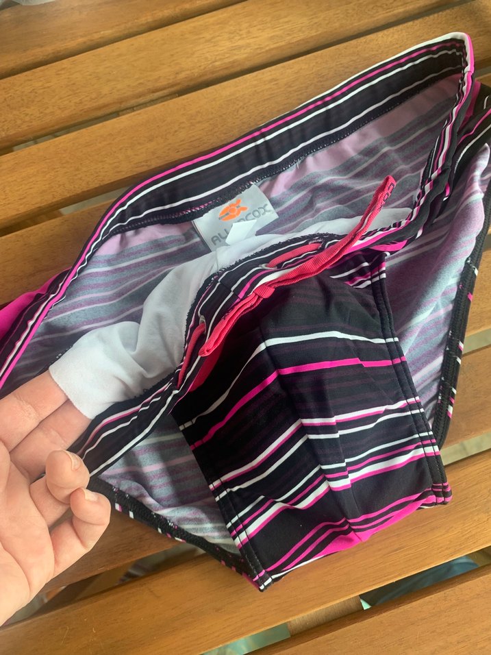 Pembe Siyah Çizgili Erkek Mayo - Görsel 5