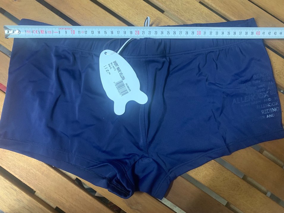 Mavi Elastik Bel Erkek Mini Mayo büyük beden şort mayo - Görsel 3