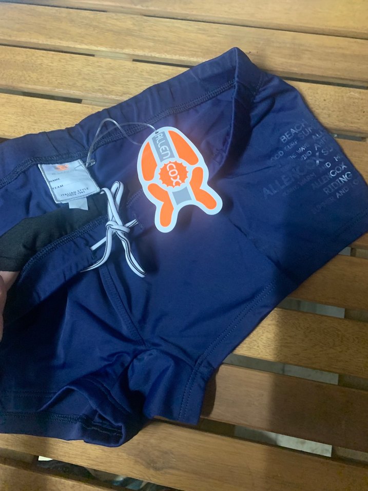 Mavi Elastik Bel Erkek Mini Mayo büyük beden şort mayo - Görsel 4