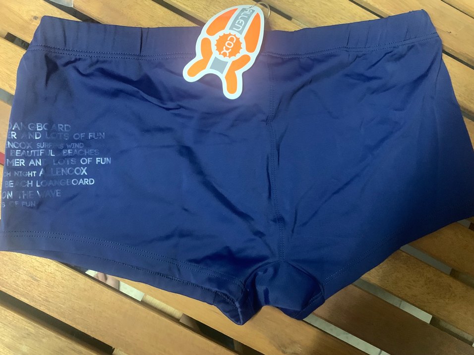 Mavi Elastik Bel Erkek Mini Mayo büyük beden şort mayo - Görsel 2