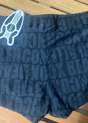 Baskılı Siyah Erkek Yüzücü Şortu - Görsel 2