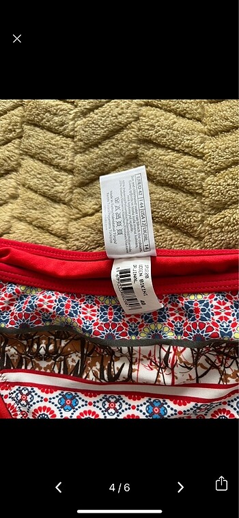 l Beden kırmızı Renk Pierre Cardin bikini takımı