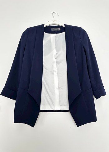 Chima Vatkalı Lacivert Kadın Blazer Ceket - Görsel 2