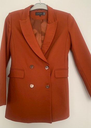 Chima Vatkalı ve Düğmeli Ofis Blazer Ceket - Görsel 3