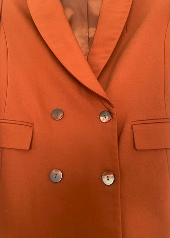 Chima Vatkalı ve Düğmeli Ofis Blazer Ceket - Görsel 4