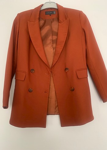 Chima Vatkalı ve Düğmeli Ofis Blazer Ceket - Görsel 7