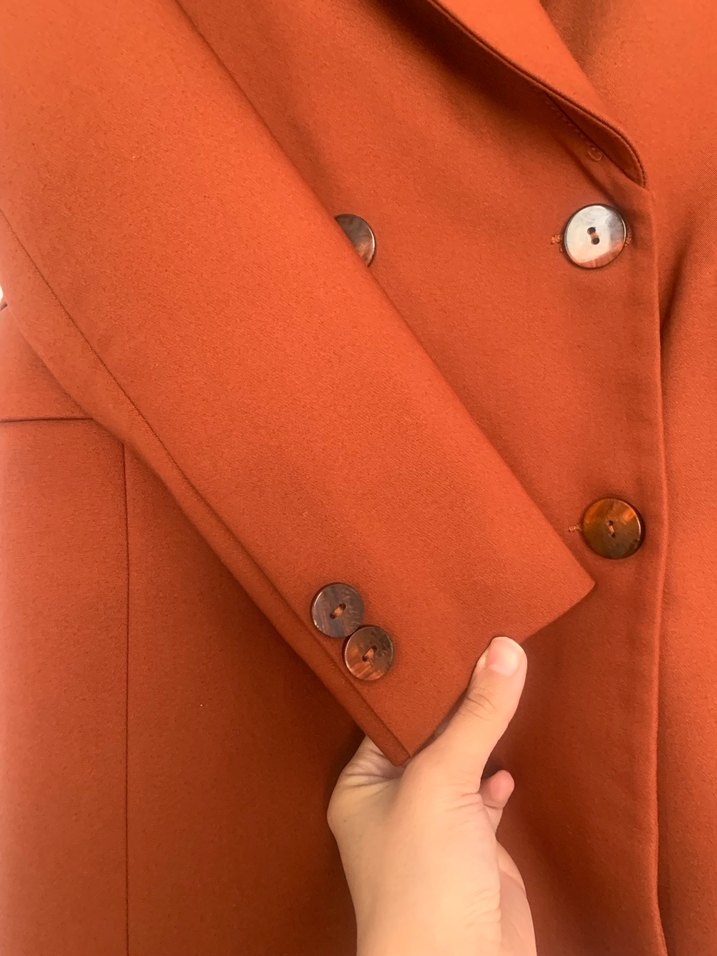 Chima Vatkalı ve Düğmeli Ofis Blazer Ceket - Görsel 5