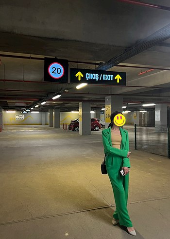 Yeşil Kadın Takım Elbise - Görsel 5