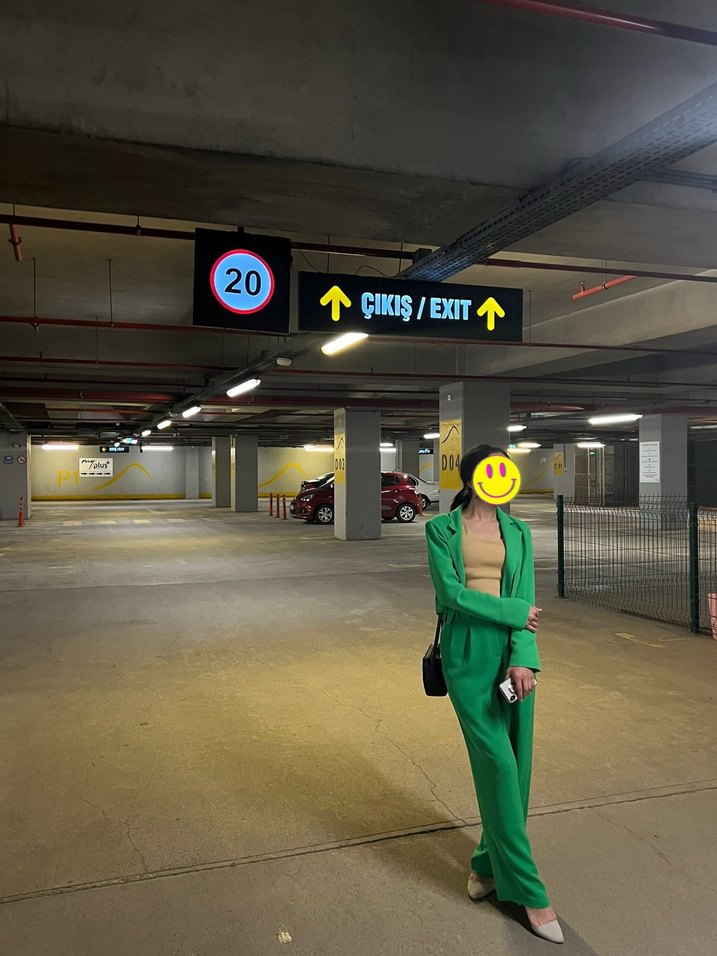 Yeşil Kadın Takım Elbise - Görsel 5