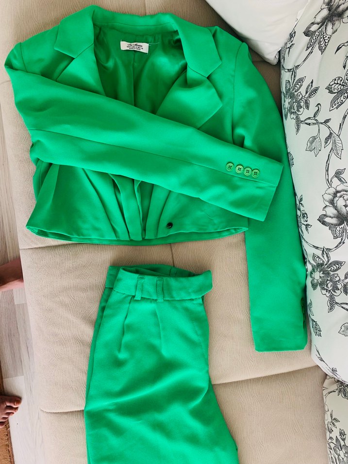 Yeşil Kadın Takım Elbise - Görsel 4