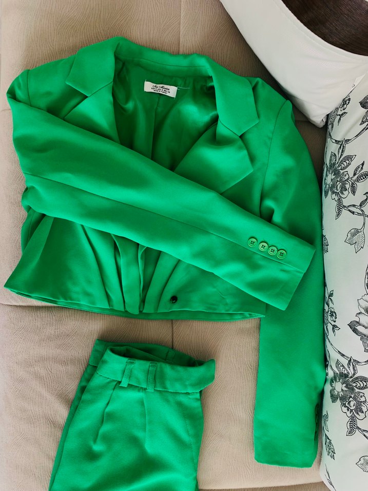 Yeşil Kadın Takım Elbise - Görsel 2