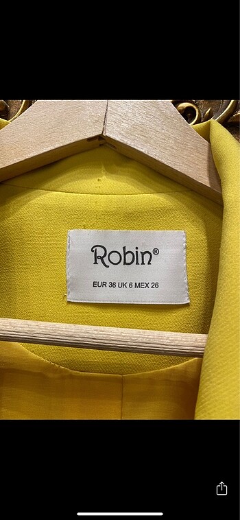 Robin Oversize Sarı Blazer