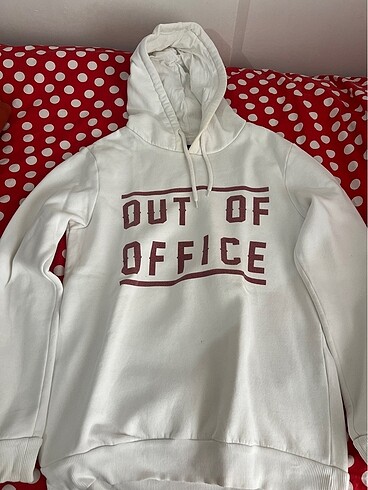 Beyaz koton sweatshirt