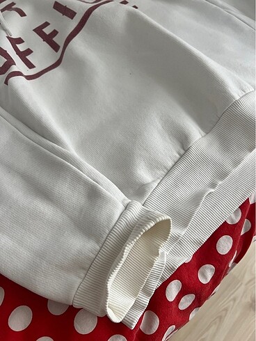 m Beden Beyaz koton sweatshirt