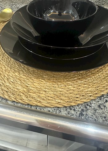 Siyah Parlak yemek takımı 12 kişilik - Görsel 3