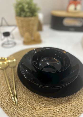 Siyah Parlak yemek takımı 12 kişilik - Görsel 7