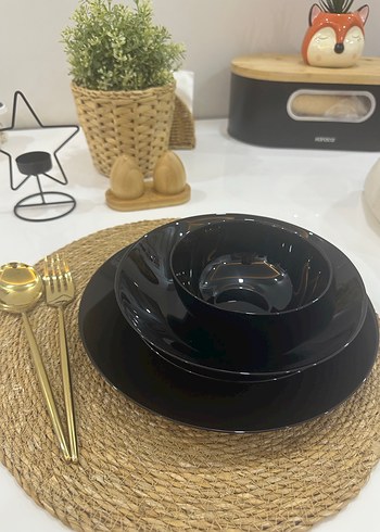 Siyah Parlak yemek takımı 12 kişilik - Görsel 10