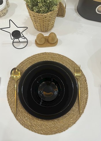 Siyah Parlak yemek takımı 12 kişilik - Görsel 5