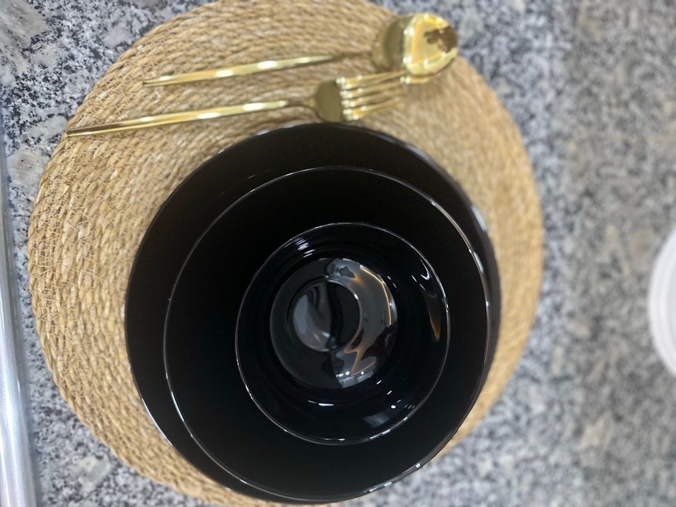 Siyah Parlak yemek takımı 12 kişilik - Görsel 2