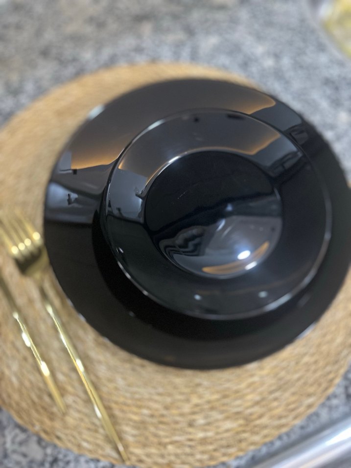 Siyah Parlak yemek takımı 12 kişilik - Görsel 4