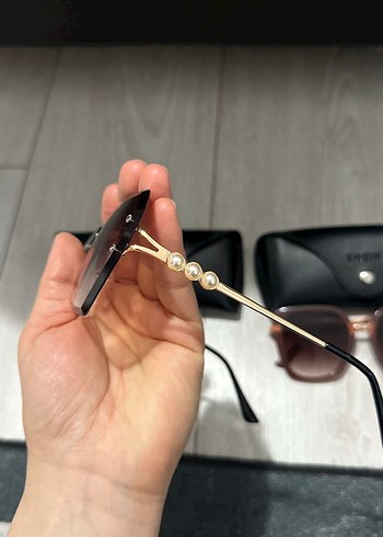 2 adet Shein Minimalist Kahverengi Kadın Güneş Gözlüğü - Görsel 4