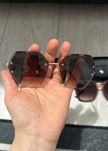 2 adet Shein Minimalist Kahverengi Kadın Güneş Gözlüğü - Görsel 3