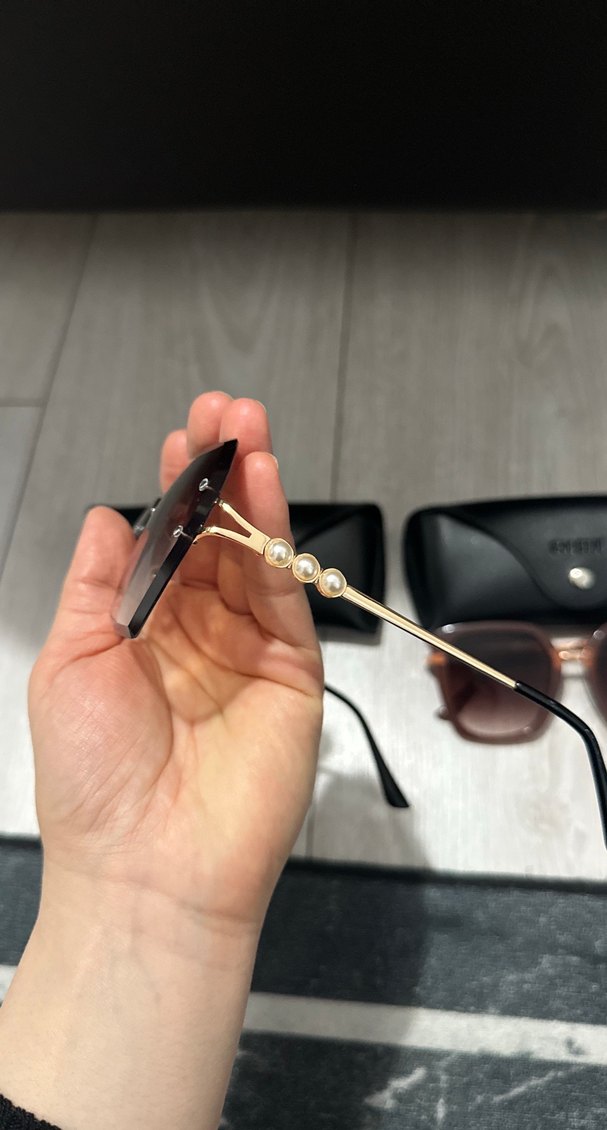 2 adet Shein Minimalist Kahverengi Kadın Güneş Gözlüğü - Görsel 4