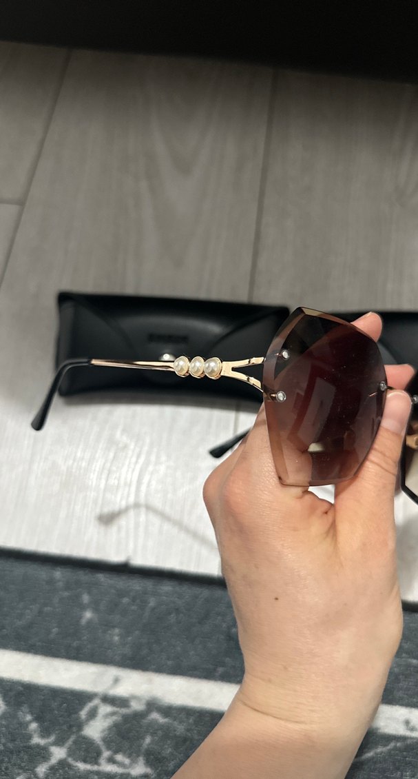 2 adet Shein Minimalist Kahverengi Kadın Güneş Gözlüğü - Görsel 2