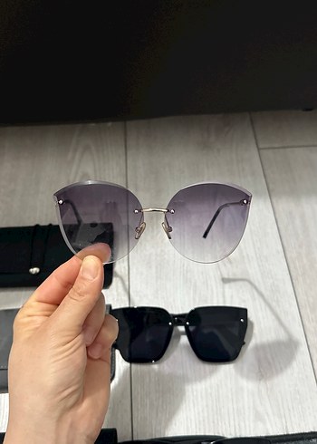 3 adet Gri Minimalist SAN VITO Güneş Gözlüğü - Görsel 3