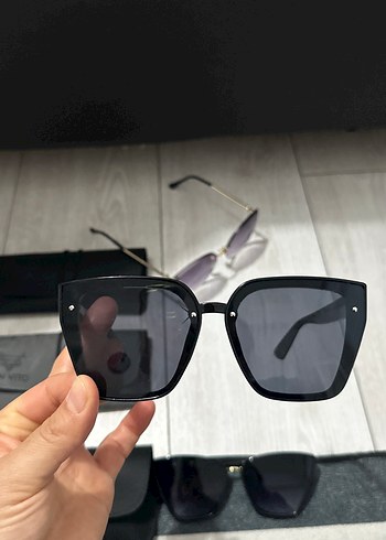 3 adet Gri Minimalist SAN VITO Güneş Gözlüğü - Görsel 5