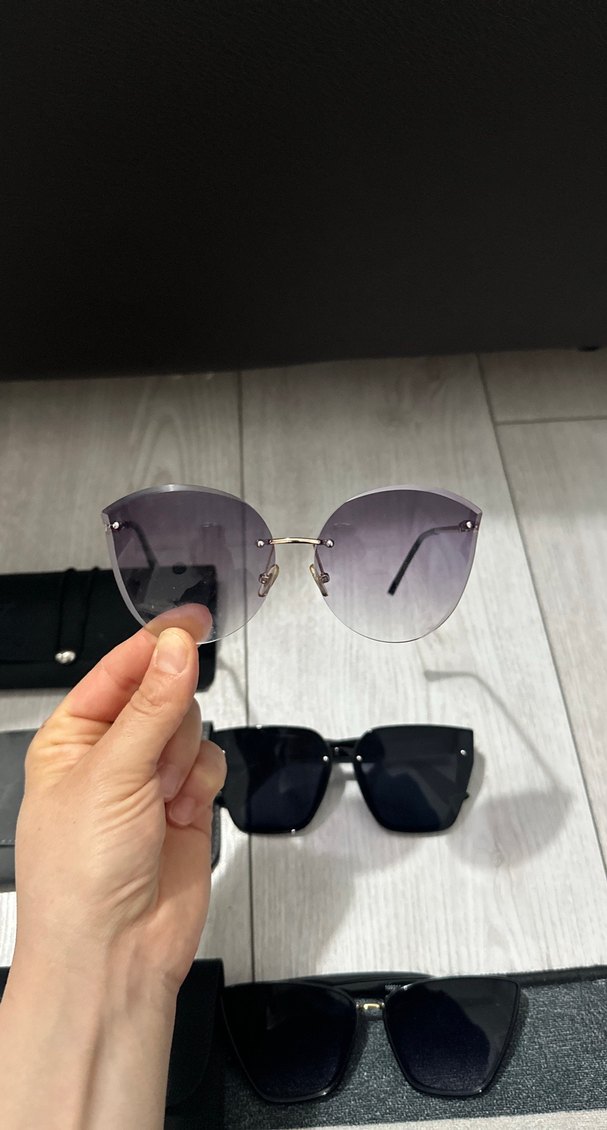 3 adet Gri Minimalist SAN VITO Güneş Gözlüğü - Görsel 3