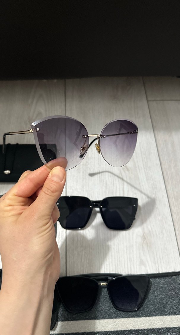 3 adet Gri Minimalist SAN VITO Güneş Gözlüğü - Görsel 2