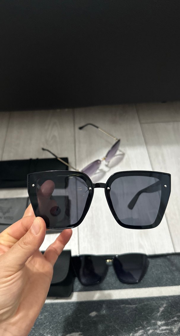 3 adet Gri Minimalist SAN VITO Güneş Gözlüğü - Görsel 5