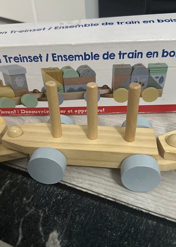 Renkli Ahşap Tren Seti - Görsel 3