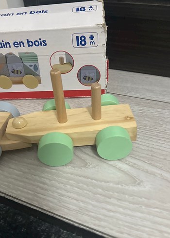 Renkli Ahşap Tren Seti - Görsel 4