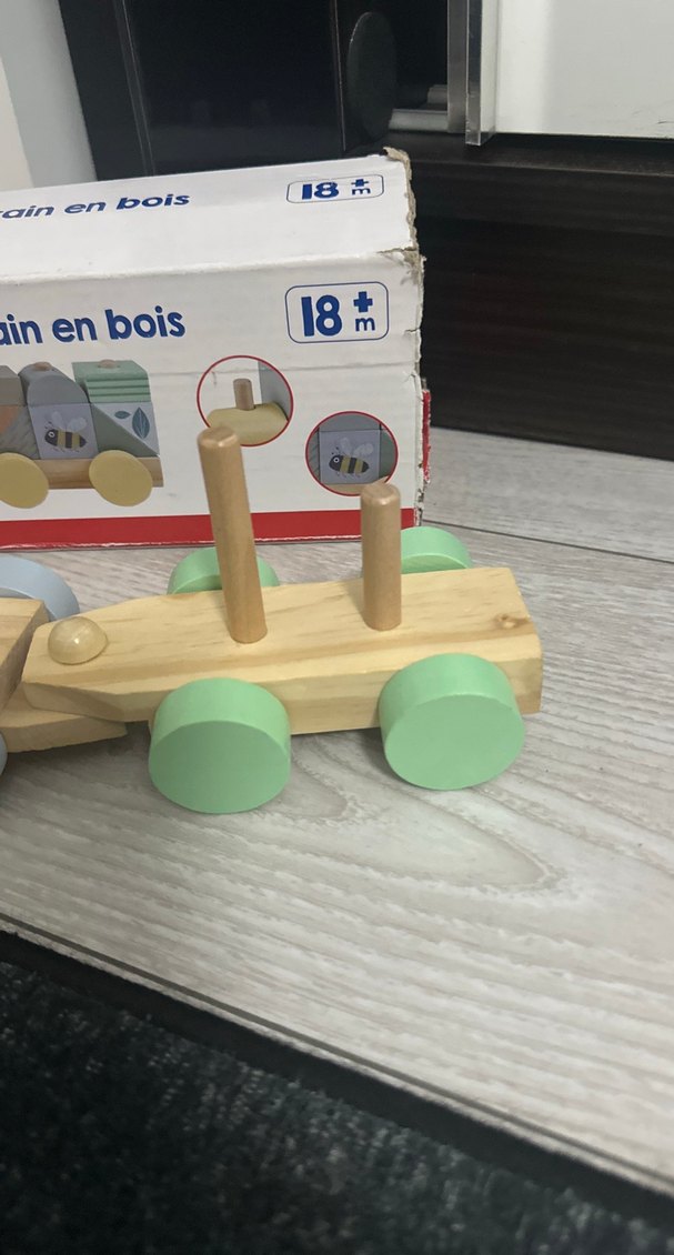 Renkli Ahşap Tren Seti - Görsel 4