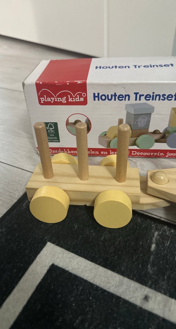 Renkli Ahşap Tren Seti - Görsel 2