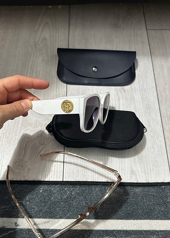 2 adet Şeffaf Beyaz ve Kahverengi Kadın Güneş Gözlüğü - Görsel 3