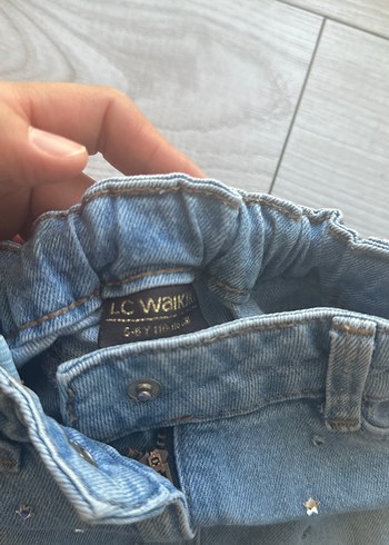 LC Waikiki Pul Detaylı Mavi Denim Kız Çocuk Etek