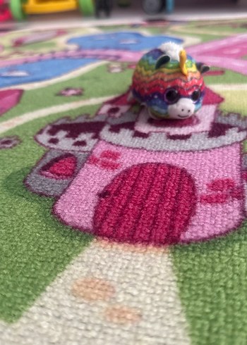 İnce Renkli Çocuk Halısı, Şehir Desenli - Görsel 14