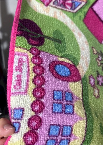 İnce Renkli Çocuk Halısı, Şehir Desenli - Görsel 5