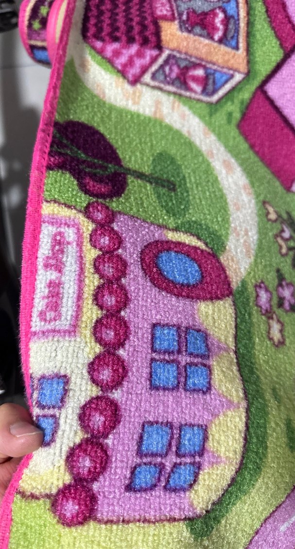 İnce Renkli Çocuk Halısı, Şehir Desenli - Görsel 5