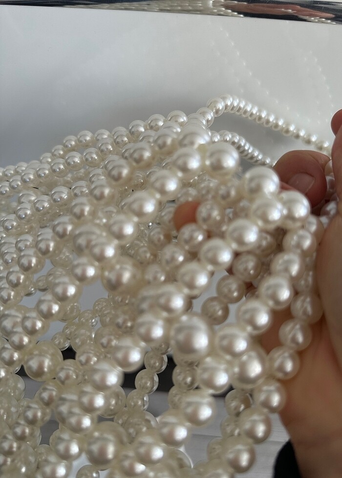 Sıfır incili canta - Görsel 4