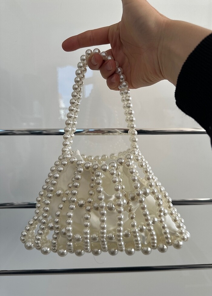 Sıfır incili canta - Görsel 5